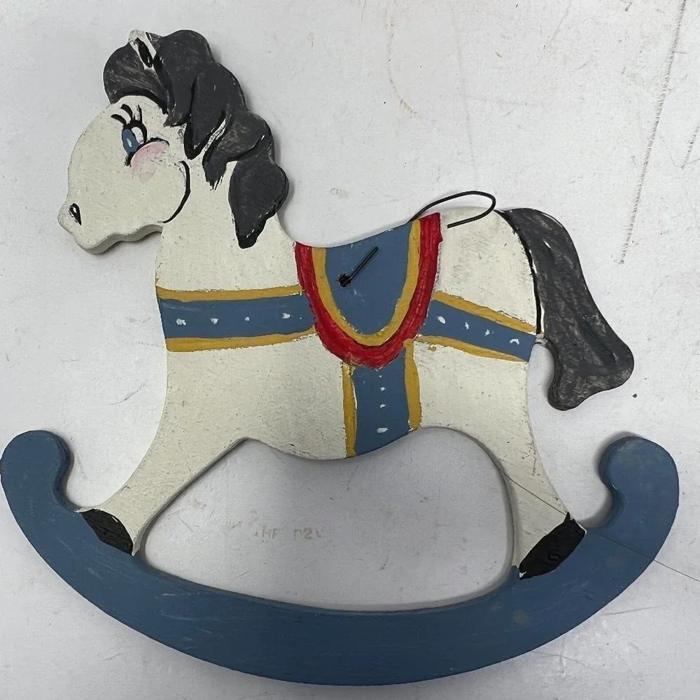 Wooden Christmas Ornaments Rocking Horse Sled Windmill Tree Holiday Lot‎ of 11